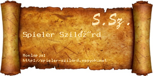 Spieler Szilárd névjegykártya